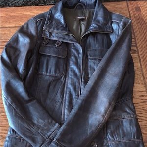 Genuine bomber leather jacket